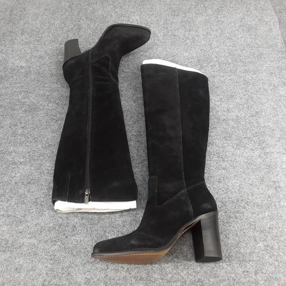 Vince Camuto Black Suede Heeled Boots - Picture 6 of 9